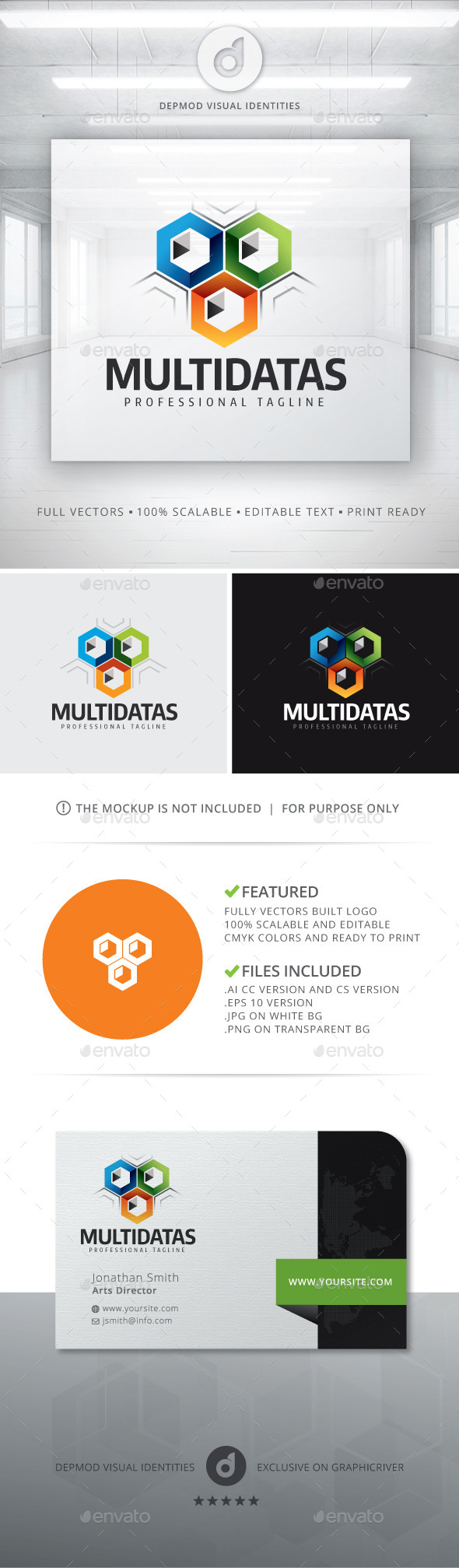 MultiDatas Logo - Abstract Logo Templates