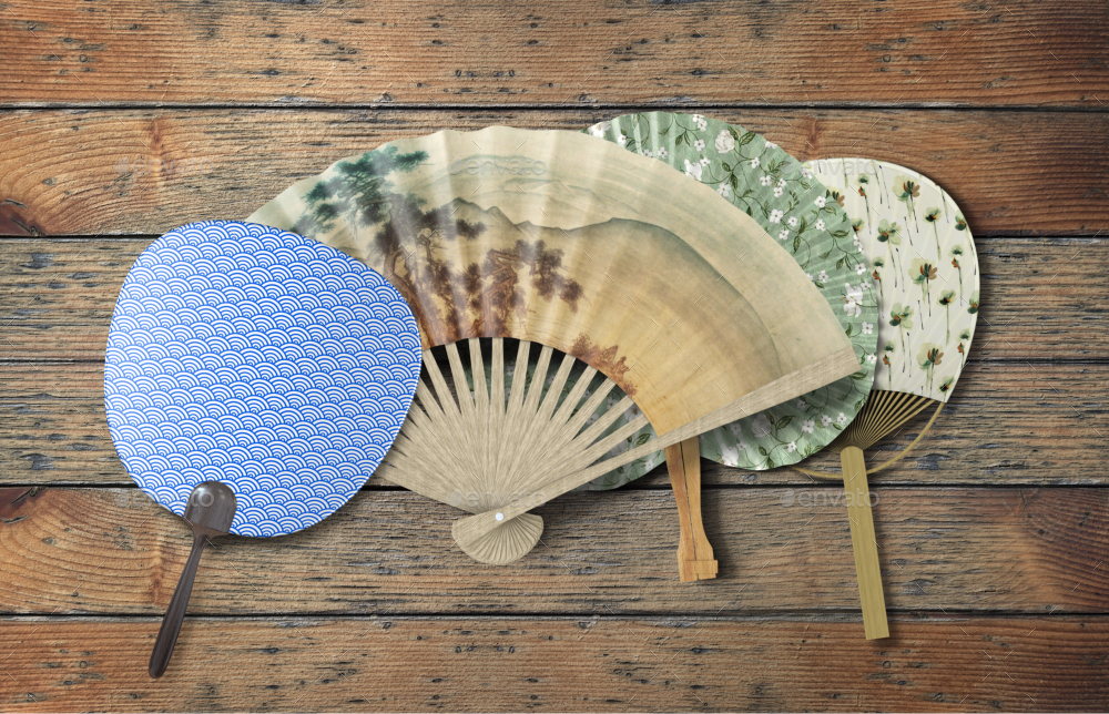 Download 4 Hand Fan Mockups by Fusionhorn | GraphicRiver