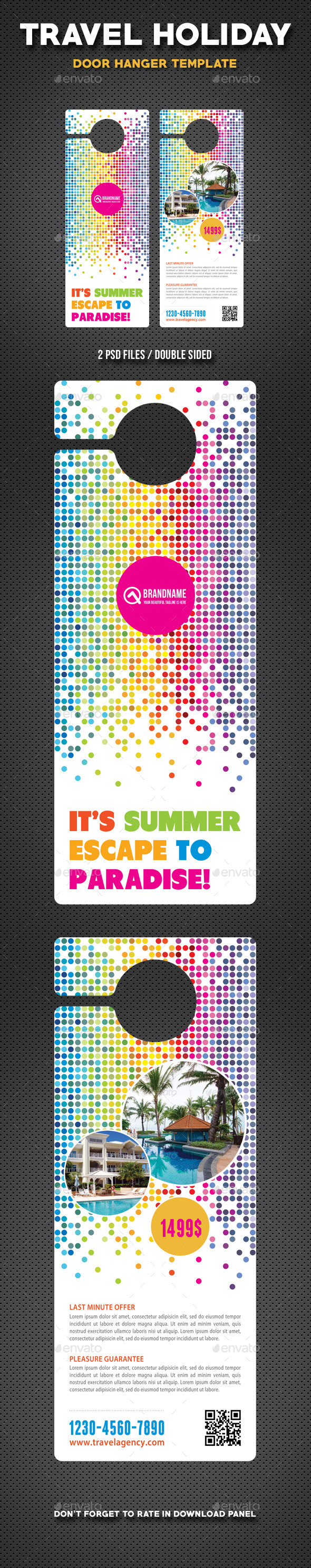 Travel Holiday Door Hanger V1 - Miscellaneous Print Templates
