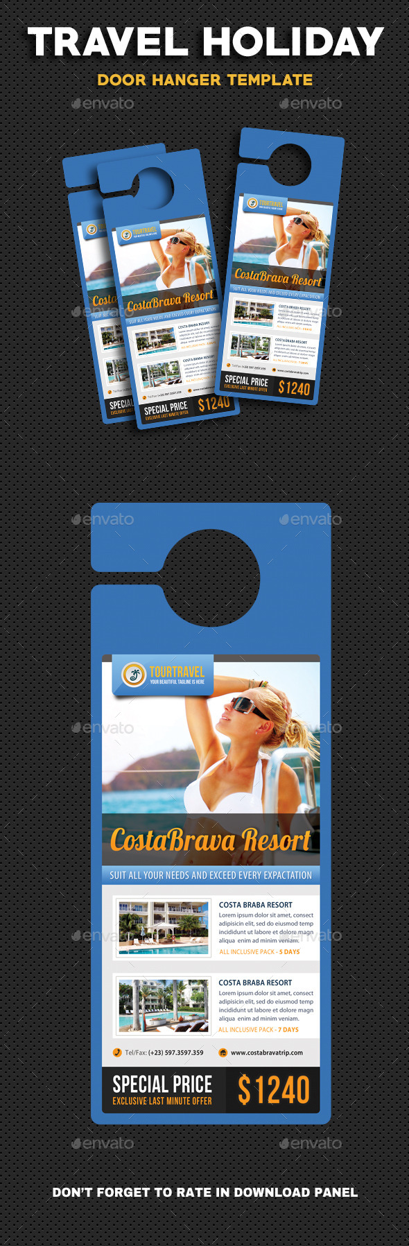 Travel Holiday Door Hanger V2 - Miscellaneous Print Templates