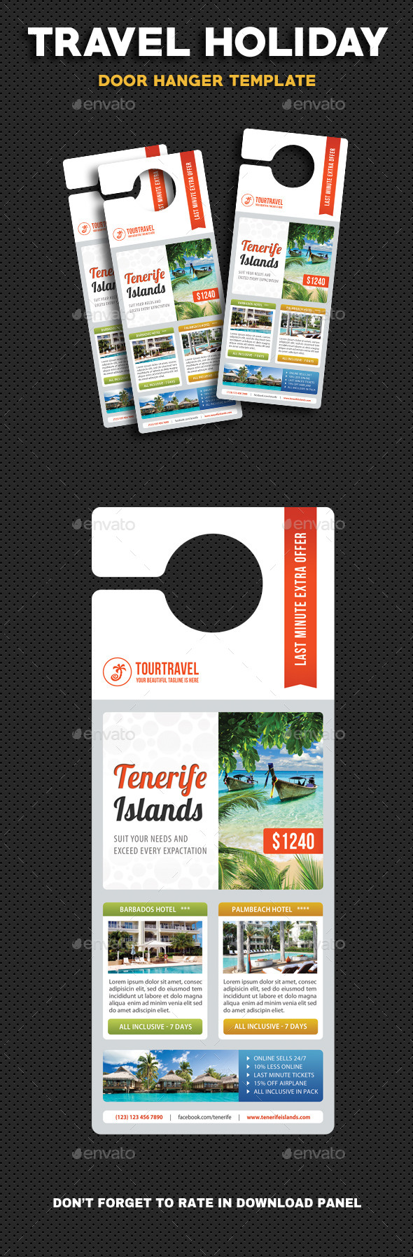 Travel Holiday Door Hanger V3 - Miscellaneous Print Templates