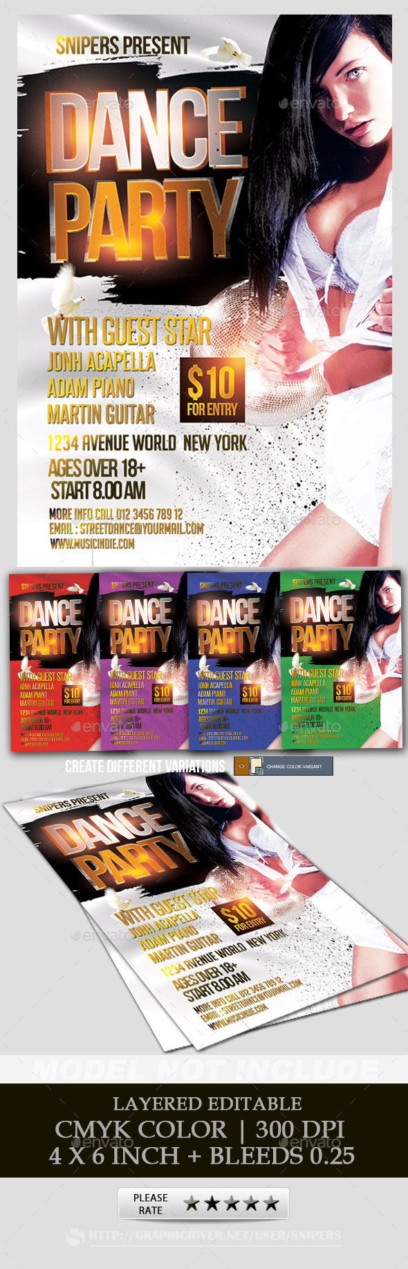 Dance Party - Events Flyers