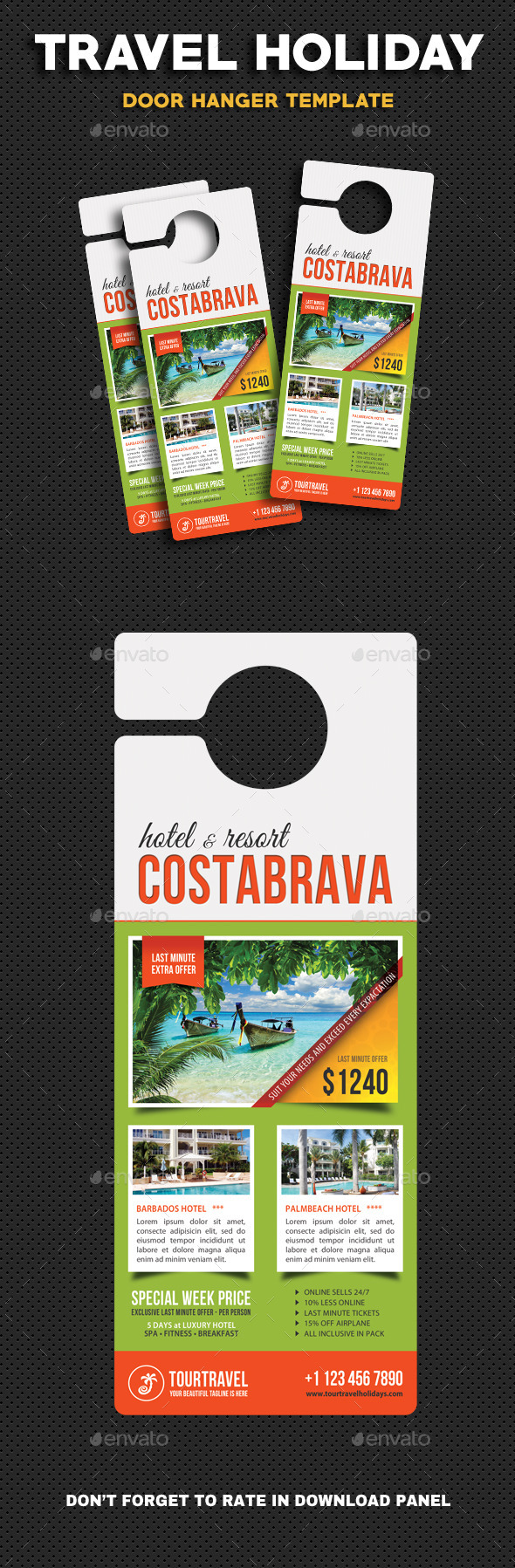 Travel Holiday Door Hanger V4 - Miscellaneous Print Templates