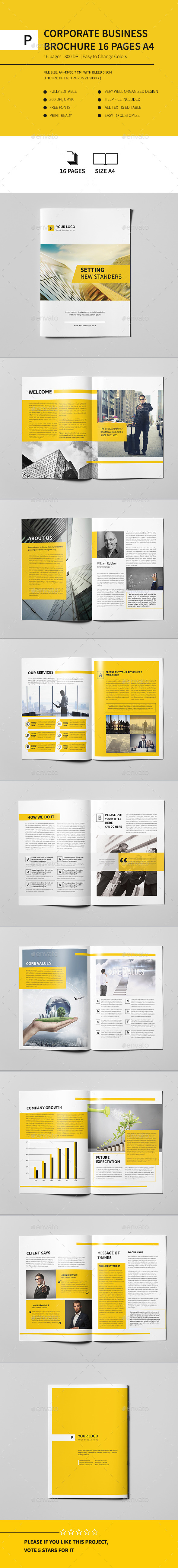 Corporate Business Brochure 16 pages A4 - Corporate Brochures
