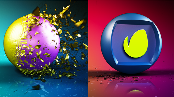 3D Sphere Exploding Logo Reveal