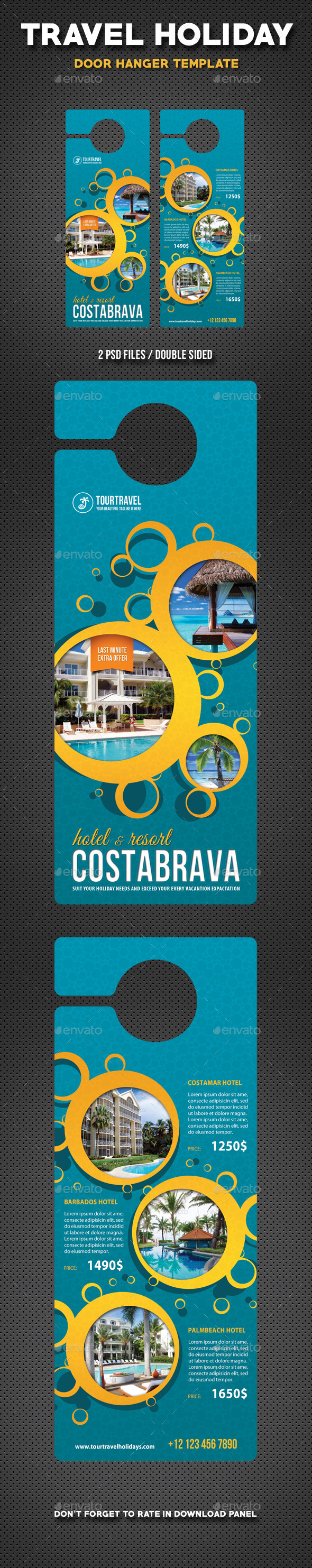 Travel Holiday Door Hanger V6 - Miscellaneous Print Templates