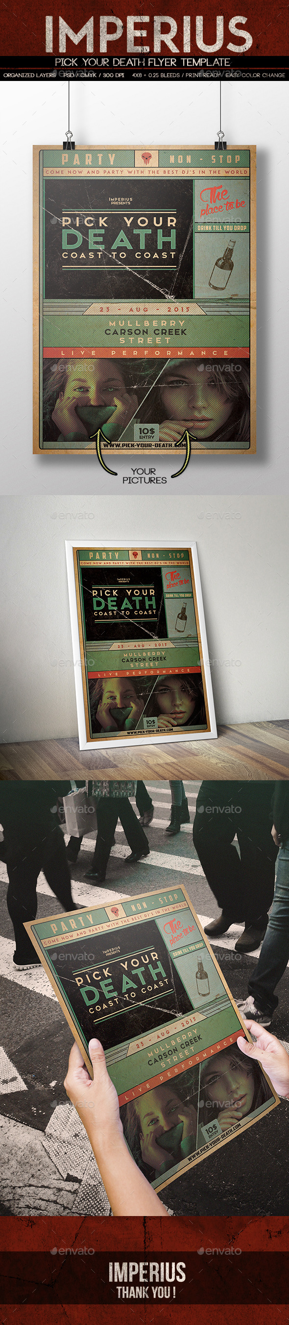 Pick your Death Flyer - Events Flyers