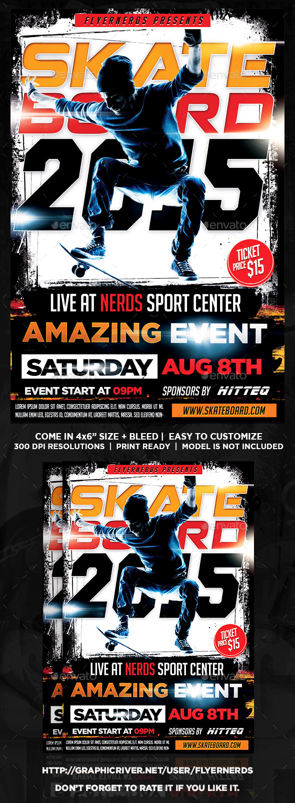 Skateboard Championships Sports Flyer - Sports Events