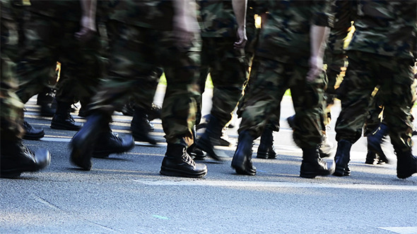 Soliders Walking from the Back Soliders Walking from the Back