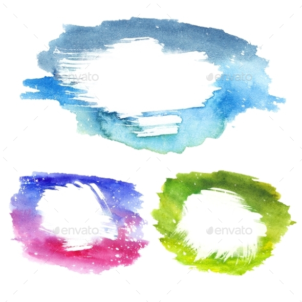Watercolor Text Frames - Abstract Illustrations