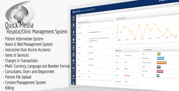 Quick Media - Hospital/Clinic Management System - CodeCanyon Item for Sale
