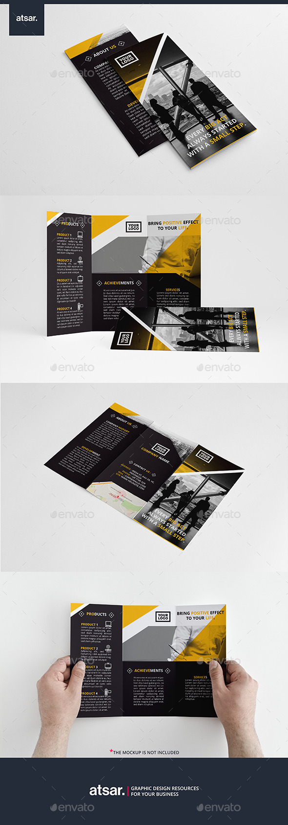 Yellow Corporate Trifold - Corporate Brochures