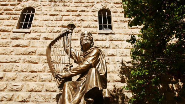 King David Statue In Jerusalem (Pack of 3)