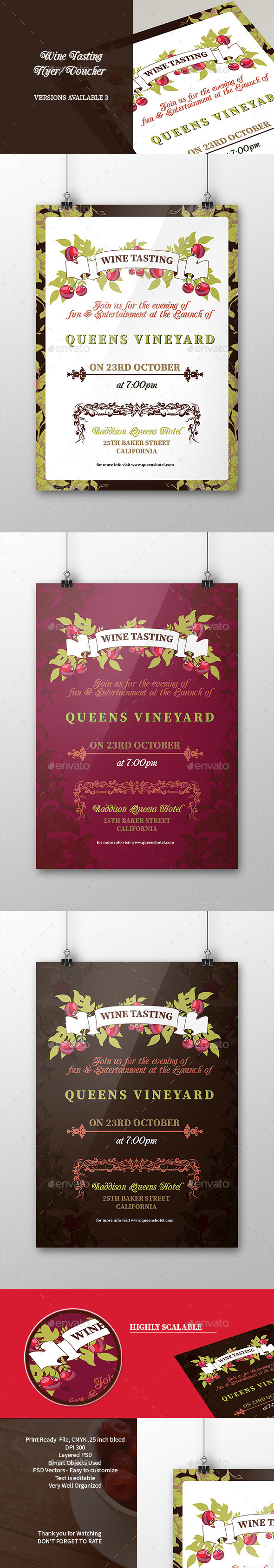 Wine Tasting Flyer/Poster - Events Flyers