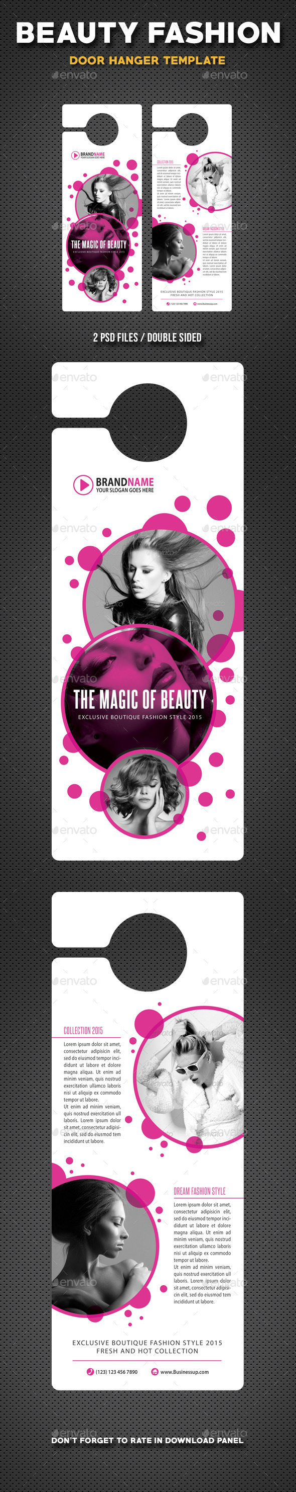 Beauty Fashion Door Hanger V1 - Miscellaneous Print Templates