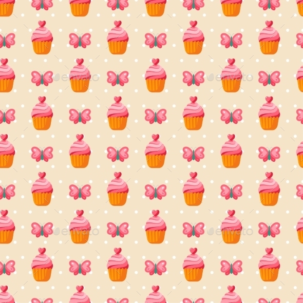 Cute Valentine Seamless Vintage Pattern. - Patterns Decorative
