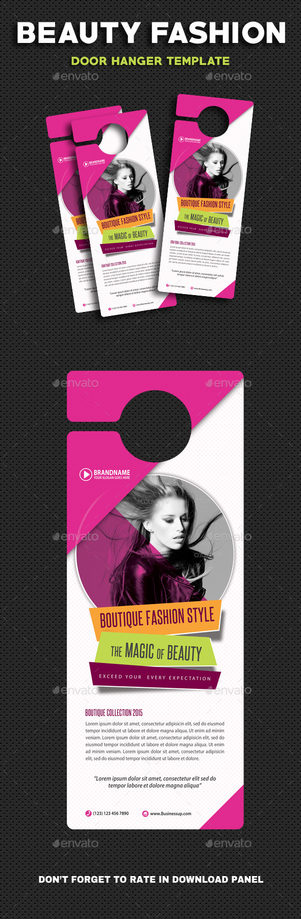 Beauty Fashion Door Hanger V2 - Miscellaneous Print Templates