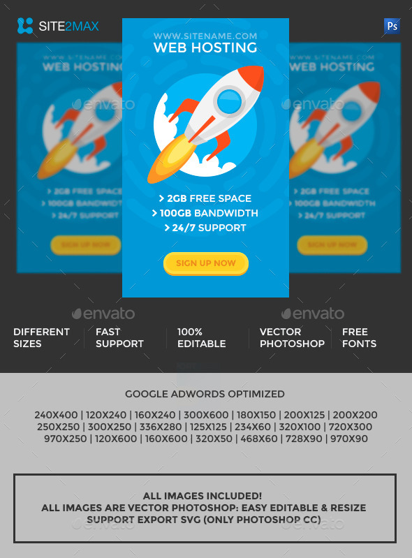 Banner Web Hosting - Banners & Ads Web Elements