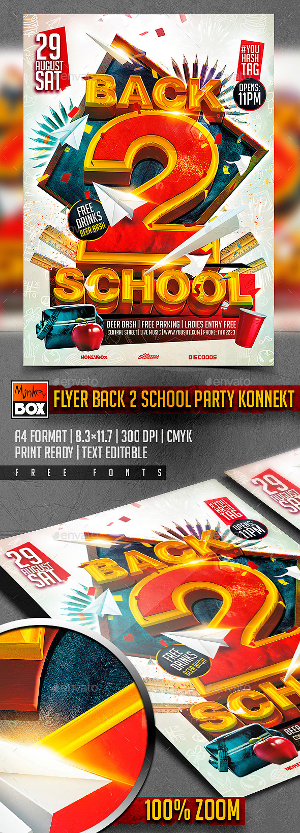 Flyer Back 2 School Party Konnekt Flyer Back 2 School Party Konnekt