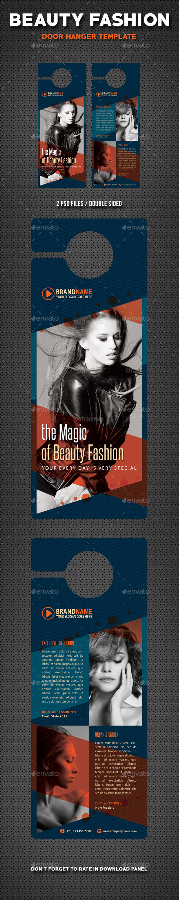 Beauty Fashion Door Hanger V3 - Miscellaneous Print Templates