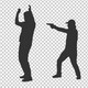 Silhouette of a Male Person Arrested  - VideoHive Item for Sale