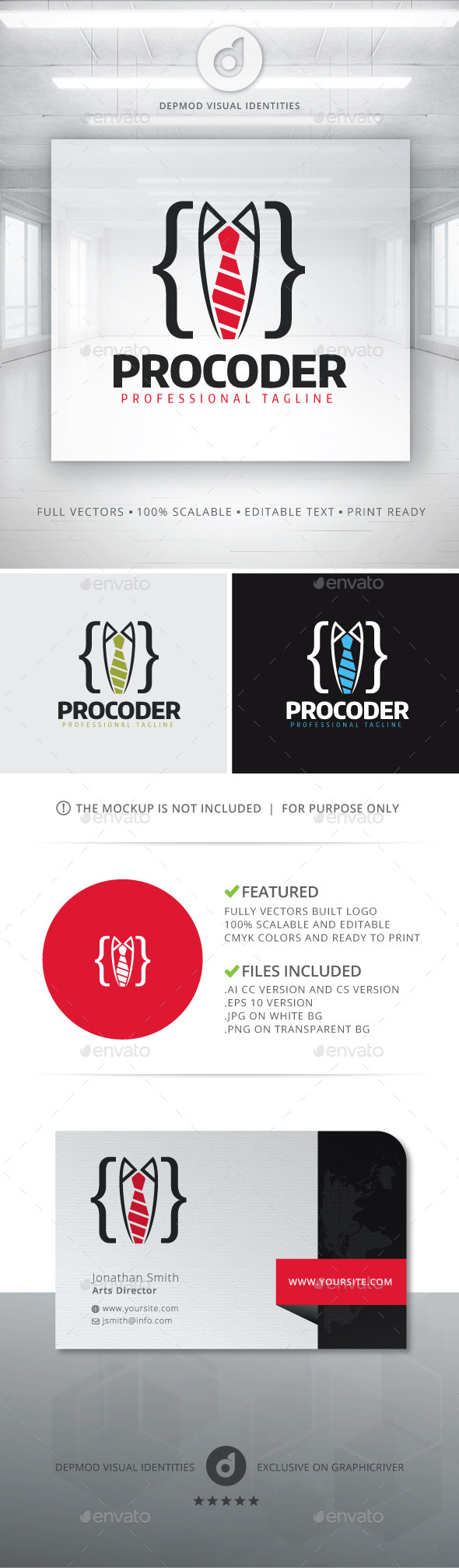 Pro Coder Logo - Symbols Logo Templates