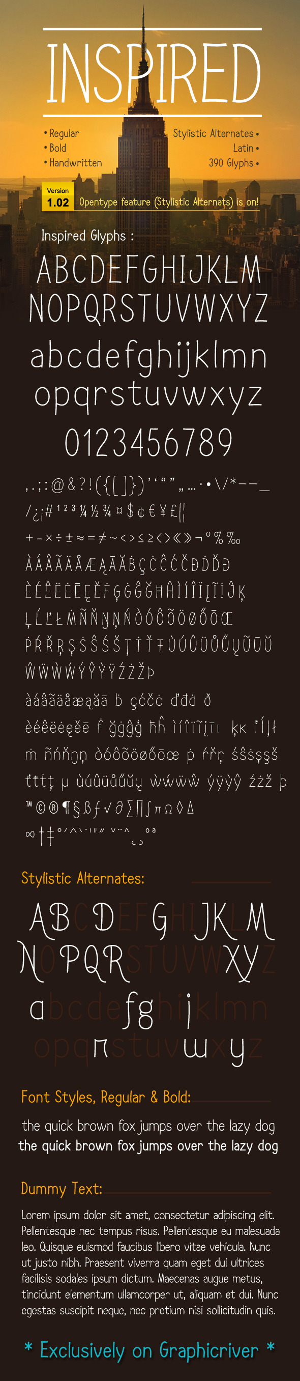 INSPIRED font - Handwriting Fonts
