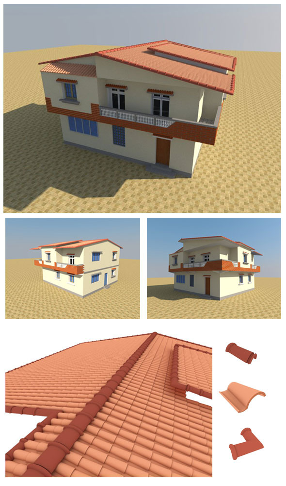 3D Individual house - 3Docean 12407284