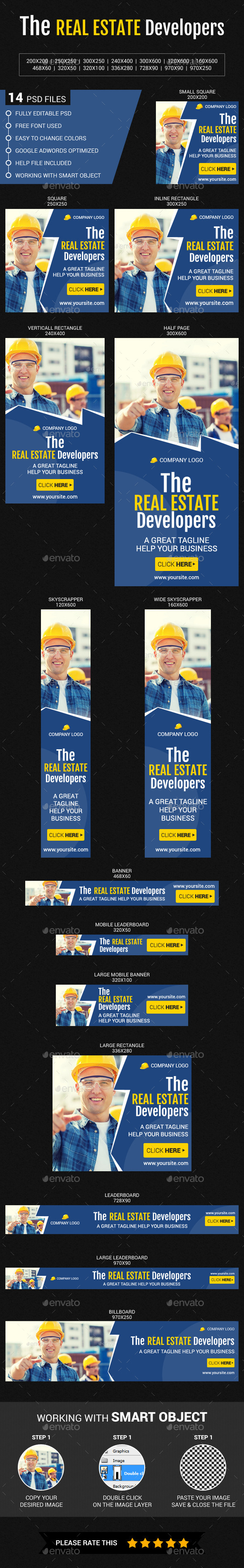 Real Estate Developers - Banners & Ads Web Elements