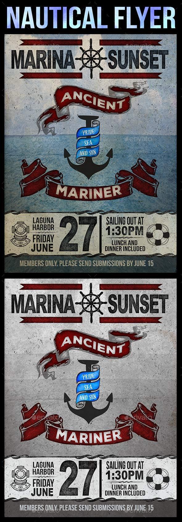 Nautical Flyer / Card - Print Templates