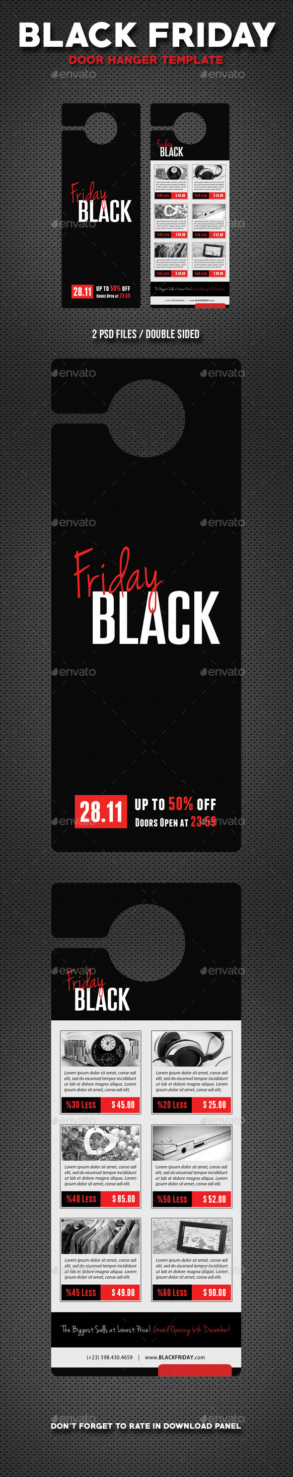 Black Friday Door Hanger V4 - Miscellaneous Print Templates