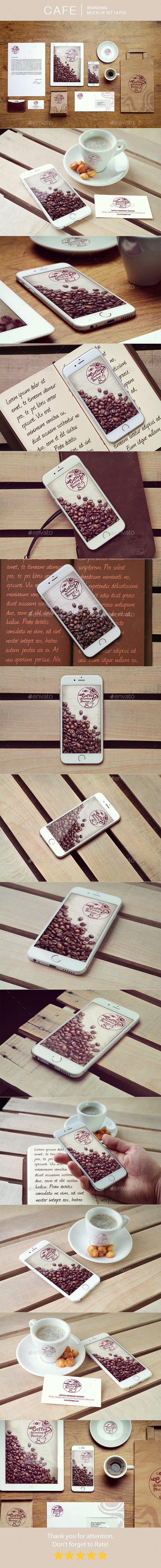 Cafe Branding Mockup - Mobile Displays