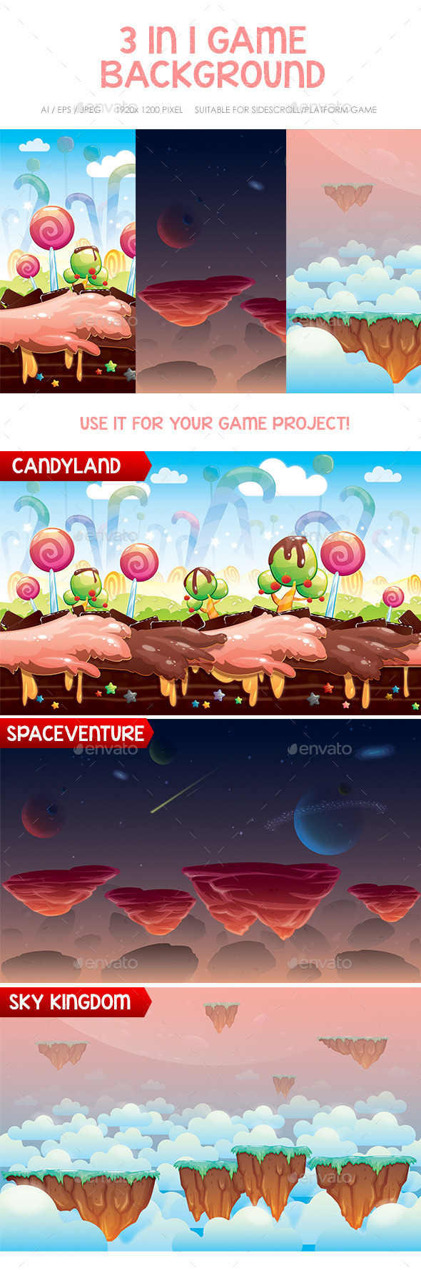 Download Space Candy Sky Game Background By Scworkspace Graphicriver