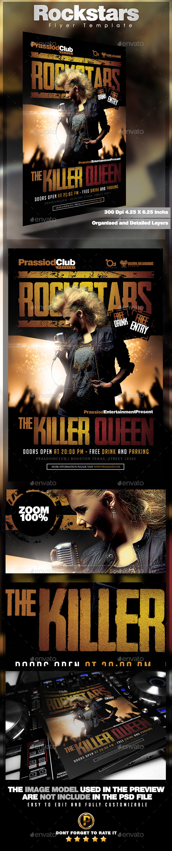 Rockstar Flyer Template - Concerts Events