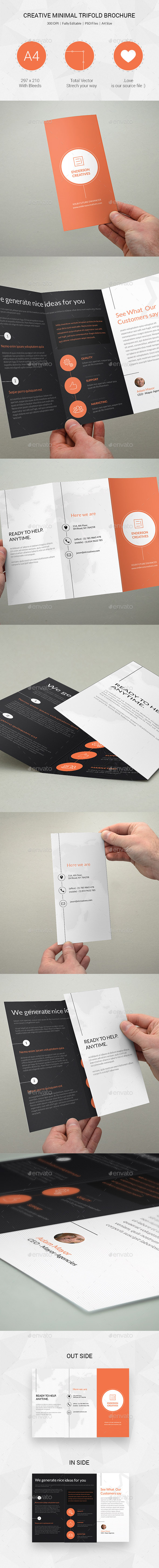 Creative Minimal Trifold Brochure - 14 - Corporate Brochures