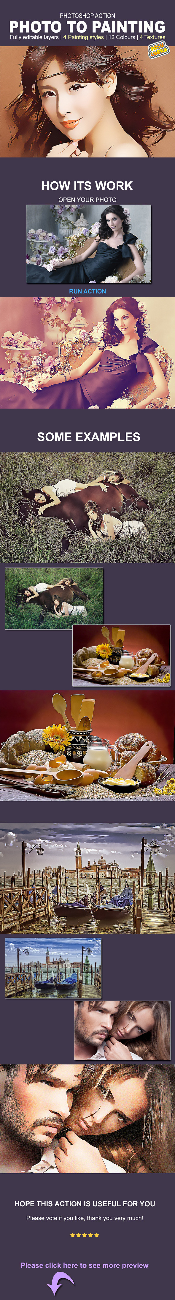 Photo to Painting - Photo Effects Actions