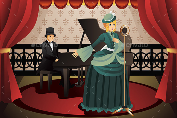 Singer and Pianist - People Characters