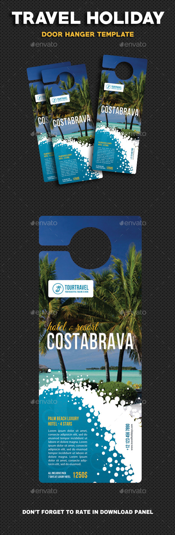 Travel Holiday Door Hanger V5 - Miscellaneous Print Templates