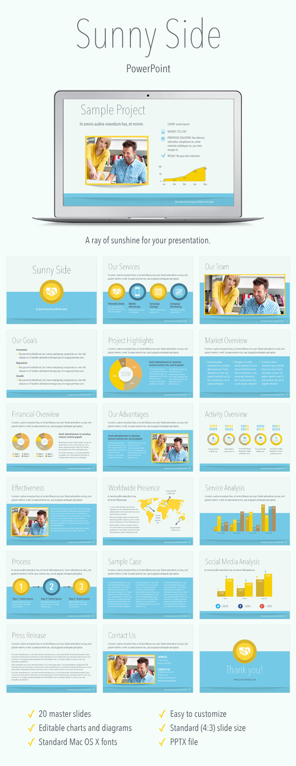 Sunny Side PowerPoint Template - Abstract PowerPoint Templates