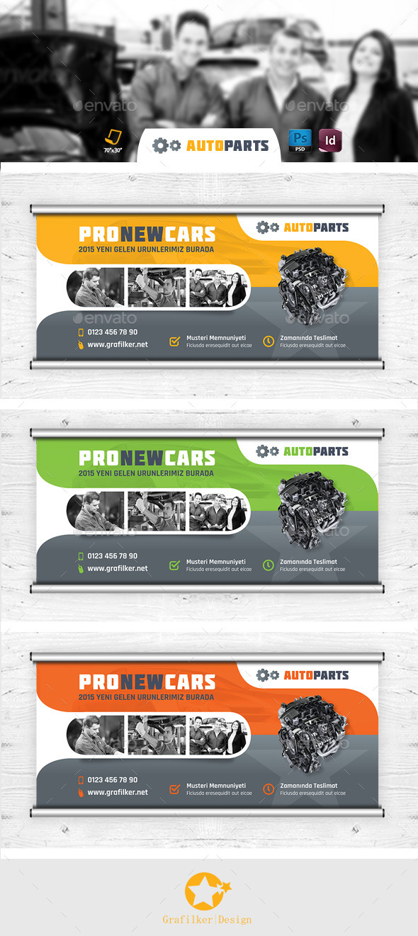 Automobile Service Billboard Templates - Signage Print Templates