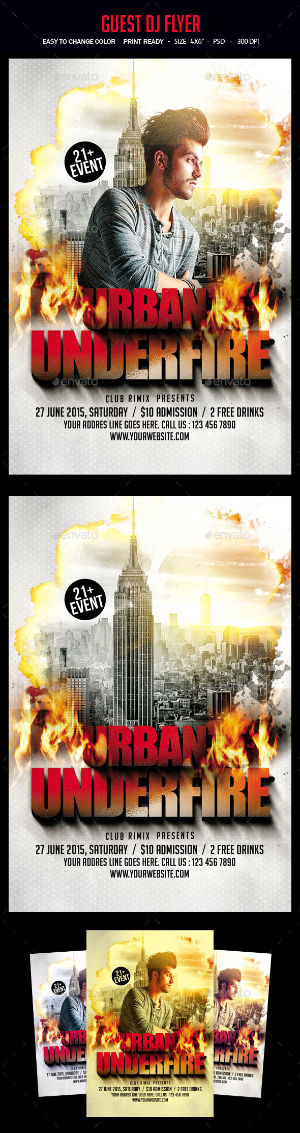 Guest Dj Flyer - Clubs & Parties Events
