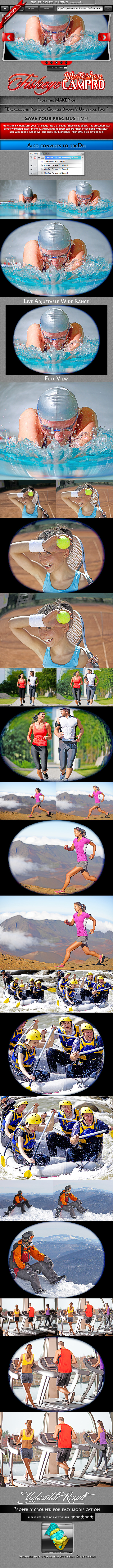 CamPro Fisheye Photoshop Action - Photo Effects Actions