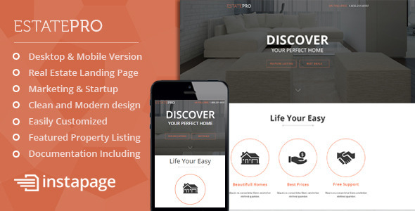 EstatePro Real Estate Instapage Landing Page EstatePro Real Estate Instapage Landing Page