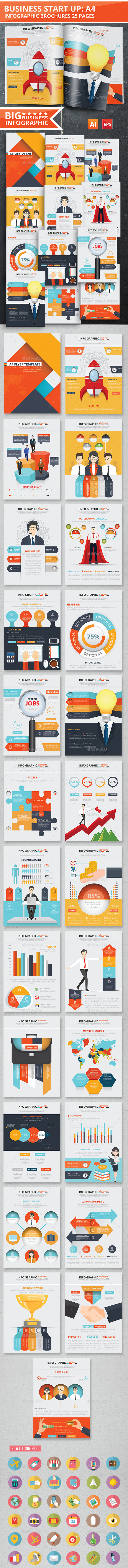 Business Start Up Infographic Design 25 Pages