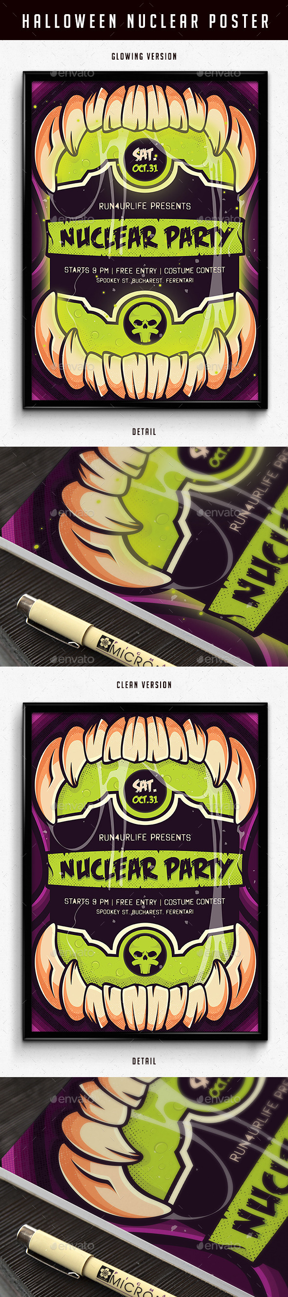 Halloween Nuclear Poster - Events Flyers