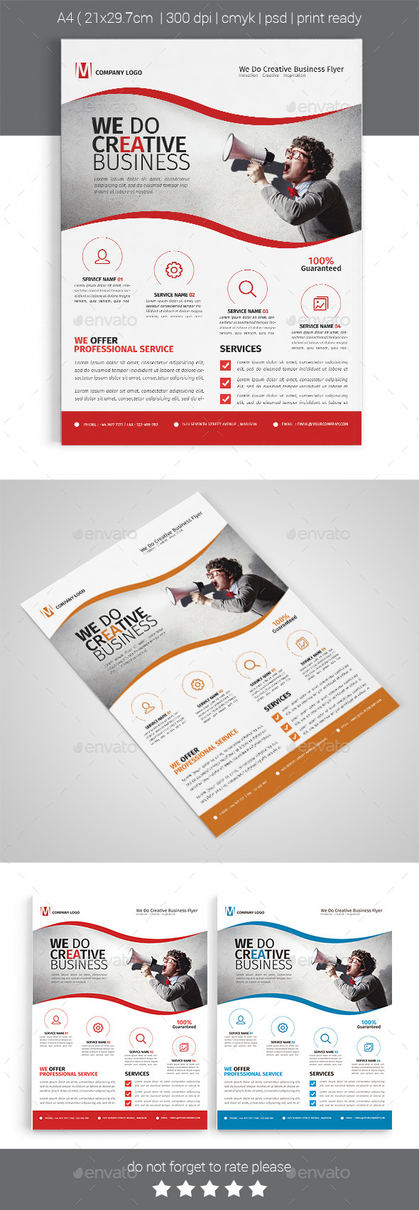 A4 Corporate Business Flyer Template Vol 08 - Corporate Flyers