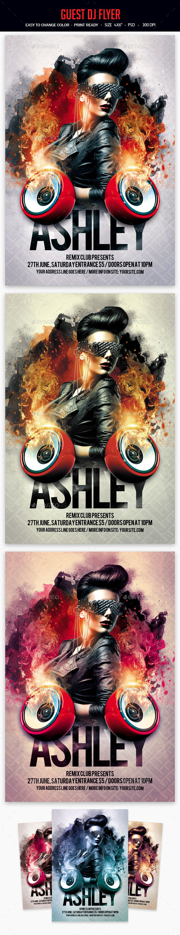 Guest Dj Flyer - Clubs & Parties Events