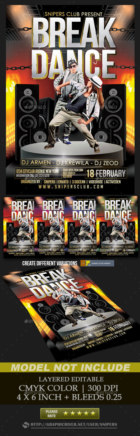 Break Dance - Events Flyers