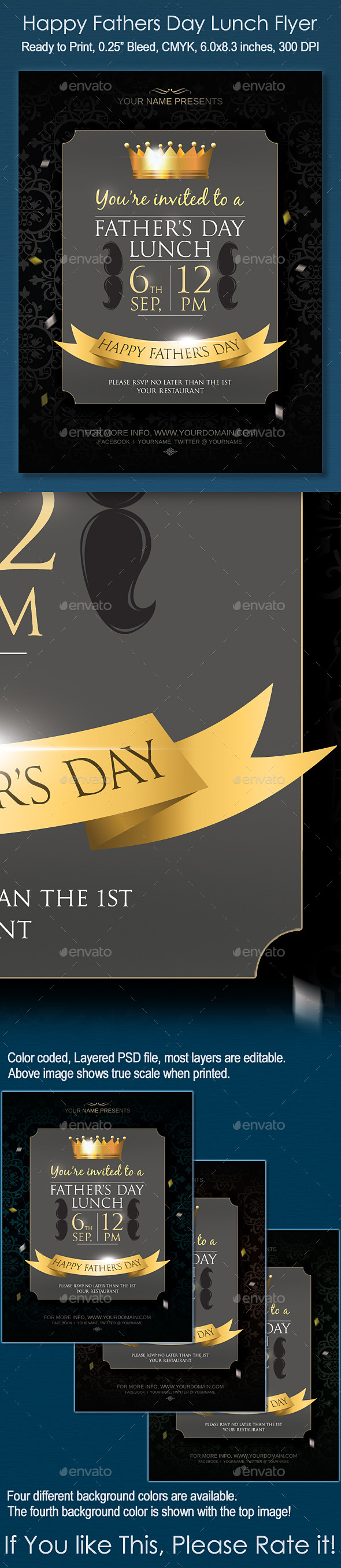 Happy Fathers Day Lunch Flyer - Events Flyers