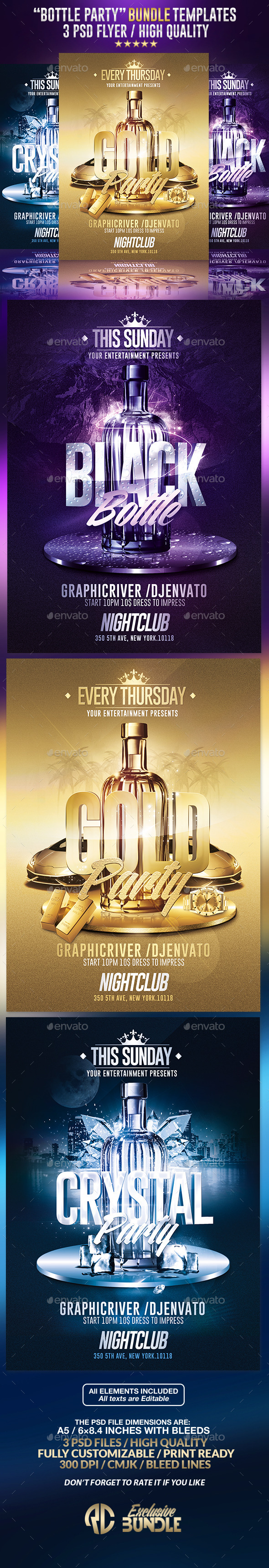 Bottle Party Bundle | Exclusive Flyer Package - Events Flyers
